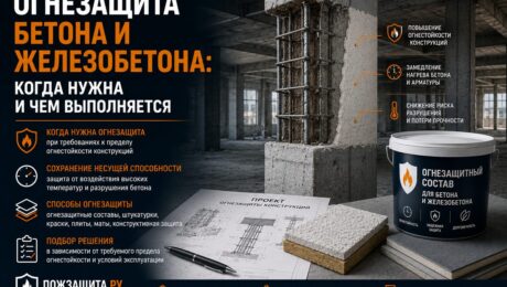 Огнезащита бетона и железобетона, когда нужна и чем выполняется